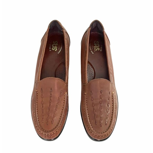 SAS Weave Tripad Comfort Woven Moccasins brown Walking Loafers - Size 9N - Picture 4 of 6
